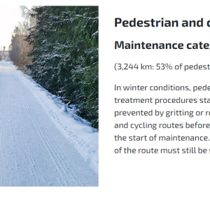 Finsko - údržba pěší a cyklistické infrastruktury