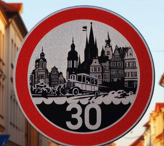 V centru Teplic 30km/h