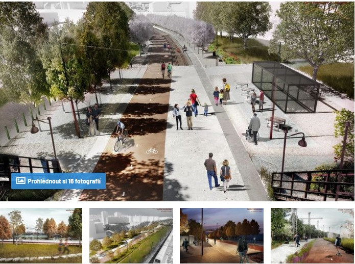 Opuštěnou železnici v Praze nahradí park s promenádou pro pěší a cyklisty