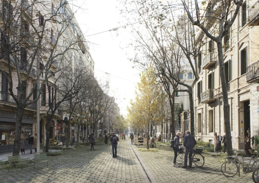 Zelené osy budoucí Barcelony. Pěší, bez asfaltu a bez dopravy